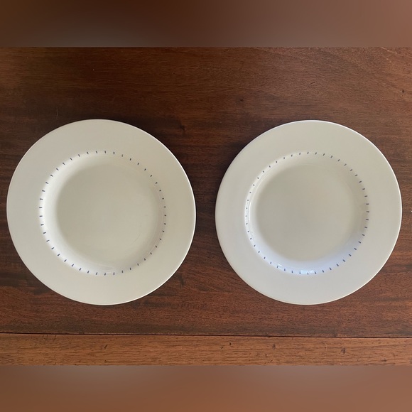 SET of 2 Dansk Ditto Dinnerware Cup & Saucer Sets, White  Set of 5 Dansk Ditto Plates Portugal
